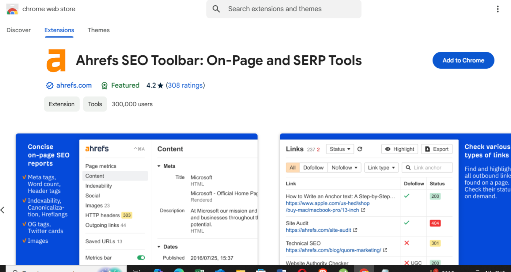 Ahrefs SEO Toolbar